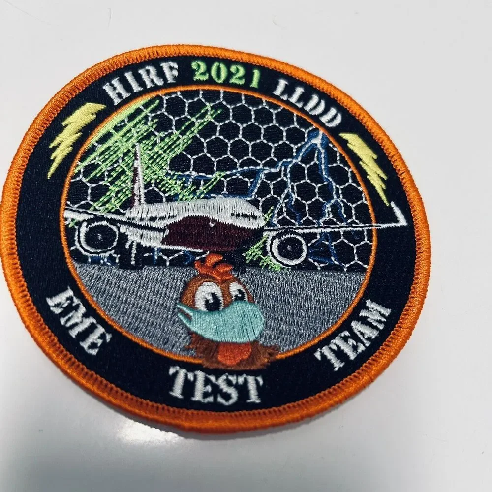 Boeing Aeronautics HIRF 2021 LLDD Flight EME Test Team Patch Lightening